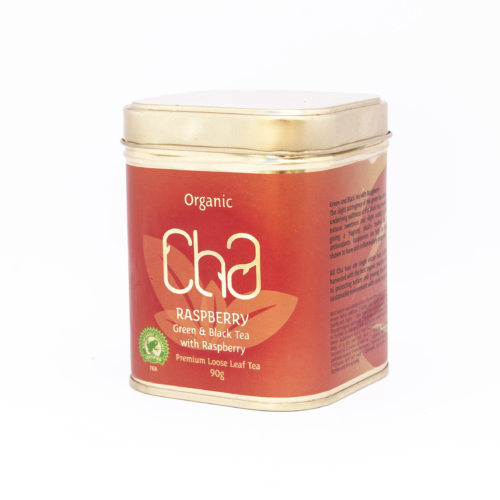 Cha Raspberry Green & Black tea 90g